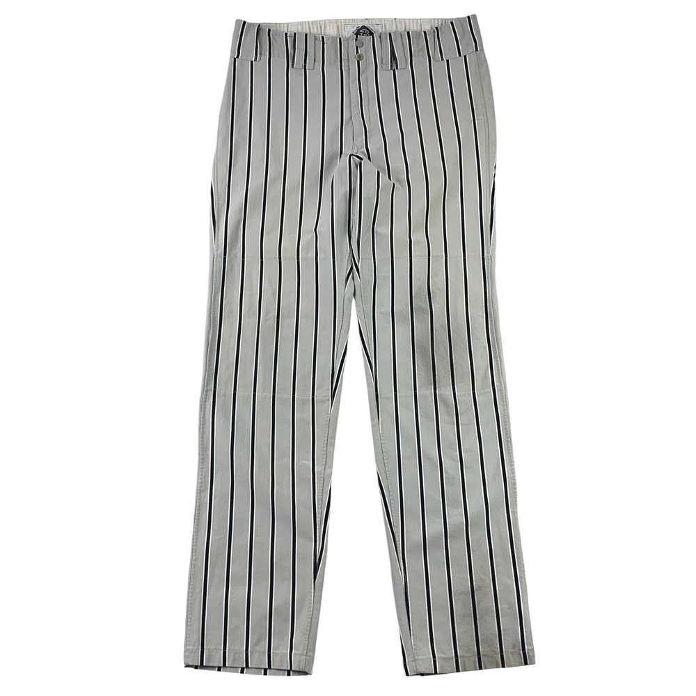 Vintage Boombah Baseball Pants Mens 36 Grey Striped Athletic Performance Gear